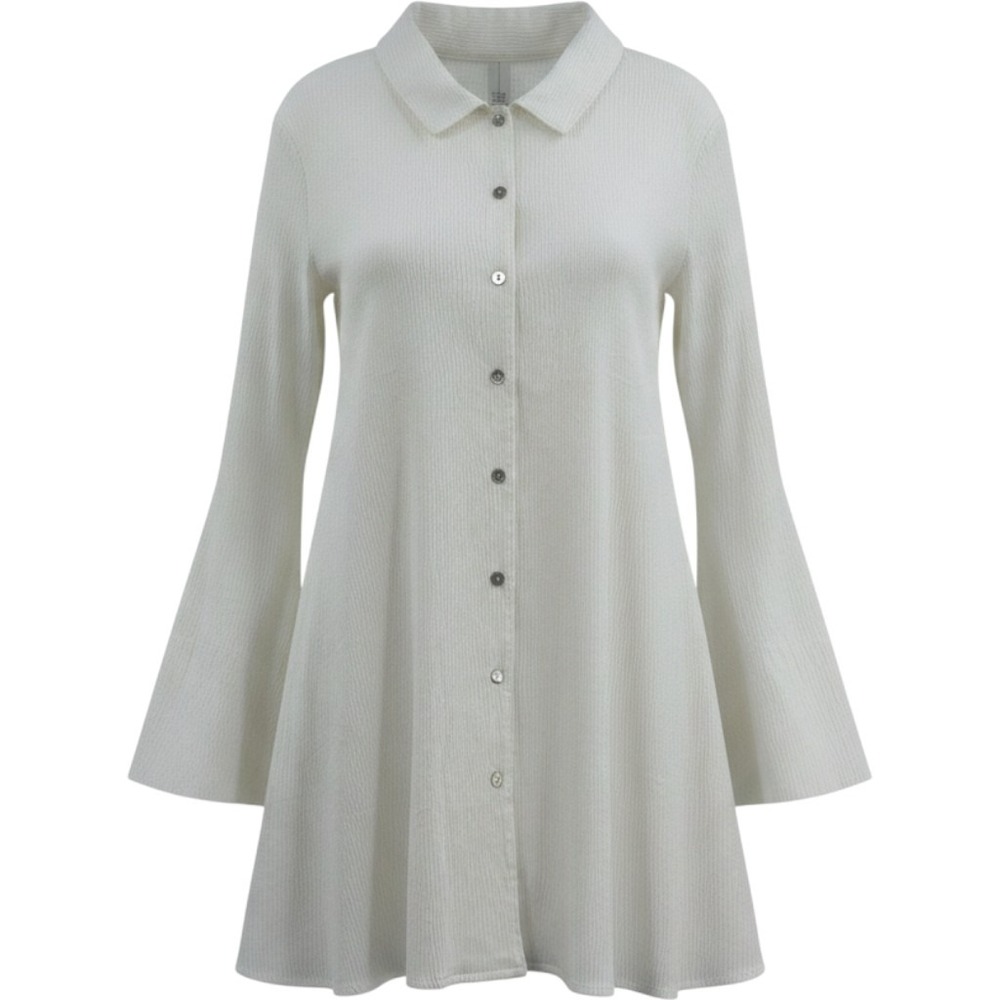 MarlaWynne Sz 3X White Textured Crinkle Cotton Blend Button Down Shirt Plus NEW